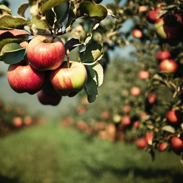 Organic farm apple